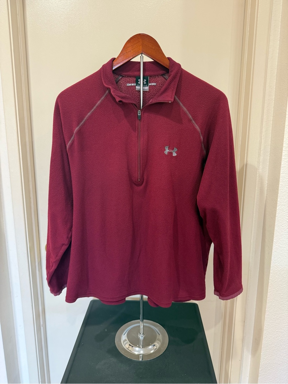 Under Armour Men's Burgundy Half-Zip Fleece Pullover